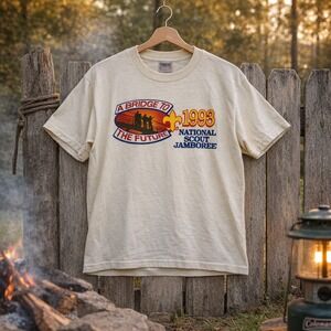 Vintage National Scout Jamboree T-Shirt Adult LG BSA 1993 Outdoor Single Stitch